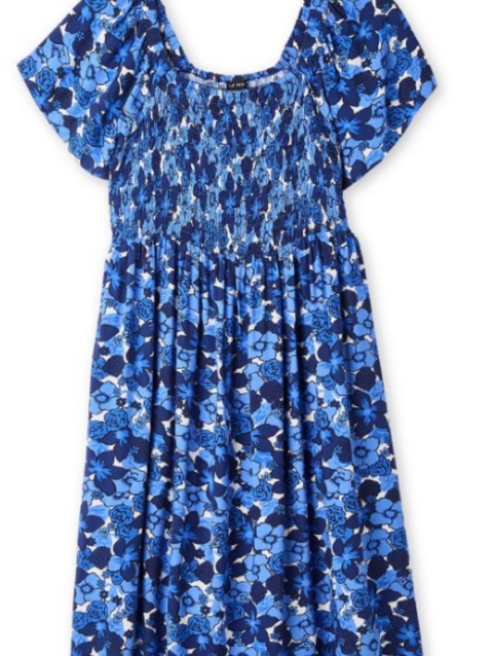 Lane Bryant Blue Floral Midi Dress